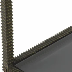 Casa Padrino Luxus Aluguss Konsole mit Glasplatten Bronze / Grau 140 cm - Luxus Möbel