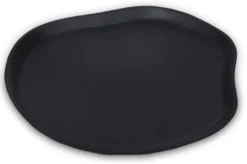 Casa Padrino Luxus Aluminium Tablett Matt Schwarz 40 cm - Deko Accessoires