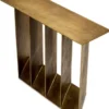 Casa Padrino Luxus Aluminium Konsole Vintage Messing 104 cm