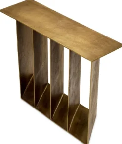 Casa Padrino Luxus Aluminium Konsole Vintage Messing 104 cm