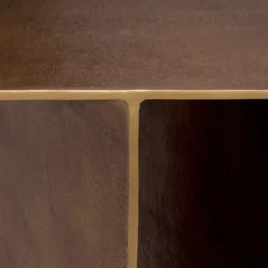 Casa Padrino Luxus Aluminium Konsole Vintage Messing 104 cm