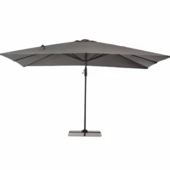 Casa Padrino Luxus Ampelschirm mit Ständer Anthrazit / Grau 400 x 300 x H. 250 cm