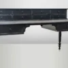 Casa Padrino Luxus Antik Stil Sekretär Schreibtisch Massivholz England Vintage Wood Distressed Matt Black 180 x 75 x 103 cm