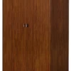 Casa Padrino Luxus Art Deco Barschrank Braun / Weiß / Schwarz 80 x 45 x H. 170 cm - Massivholz Weinschrank - Bar Möbel - Hotel Möbel - Luxus Qualität