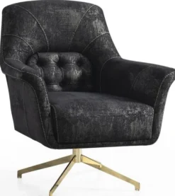 Casa Padrino Luxus Art Deco Chesterfield Wohnzimmer Set Schwarz / Blau / Weiß - 2 Sofas & 2 Drehsessel & 1 Couchtisch - Edle Wohnzimmer Möbel