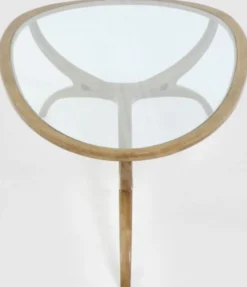 Casa Padrino Luxus Art Deco Couchtisch Hellbraun 130 x 88 x H. 46 cm - Edler Massivholz Wohnzimmertisch mit Glasplatte - Wohnzimmer Möbel