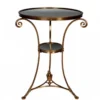 Casa Padrino Luxus Art Deco Designer Beistelltisch in Antik Messing und Antik Spiegelglas - 51 x H. 71 cm