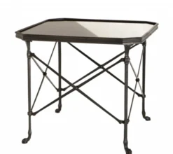 Casa Padrino Luxus Art Deco Designer Beistelltisch Anthrazit 63 x 63 x H. 55 cm
