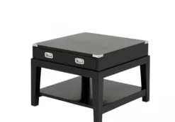 Casa Padrino Luxus Art Deco Designer Beistelltisch aus Birkenholz in Schwarz - 67,5 x 67,5 x H. 50 cm