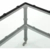 Casa Padrino Luxus Art Deco Designer Couchtisch aus Teakholz in Piano Schwarz, 89 x 89 x H. 43 cm