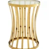 Casa Padrino Luxus Art Deco Designer Beistelltisch Gold - 40 x H. 59 cm