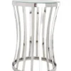 Casa Padrino Luxus Art Deco Designer Beistelltisch polierter rostfreier Stahl und Glas 40 x H. 59 cm
