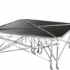Casa Padrino Luxus Art Deco Designer Couchtisch - Messing und Granit - Antik Silber / Schwarz - 89 x 63 x H. 42 cm