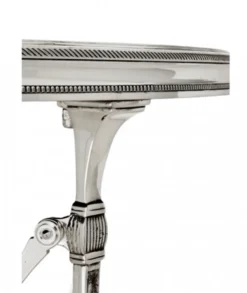 Casa Padrino Luxus Art Deco Designer Beistelltisch in Antik Silber mit schwarzem Glas 52 x H. 70 cm