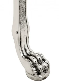 Casa Padrino Luxus Art Deco Designer Beistelltisch in Antik Silber mit schwarzem Glas 52 x H. 70 cm