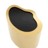 Casa Padrino Luxus Art Deco Designer Beistelltisch Gold mit schwarzem Glas 59 x 41,5 x H. 50 cm