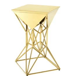 Casa Padrino Luxus Art Deco Designer Beistelltisch Gold - 36 x 36 x H. 60 cm