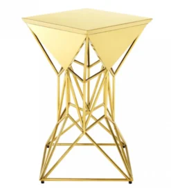 Casa Padrino Luxus Art Deco Designer Beistelltisch Gold - 36 x 36 x H. 60 cm