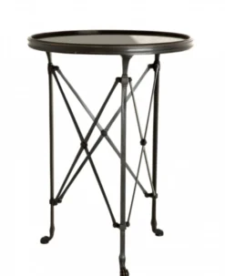 Casa Padrino Luxus Art Deco Designer Beistelltisch in Anthrazit - 52 x H. 70 cm
