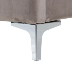 Casa Padrino Luxus Art Deco Doppelbett Khaki / Silber 195 x 218 x H. 130 cm - Massivholz Bett mit edlem Samtstoff - Luxus Schlafzimmer Möbel - Hotel Möbel - Art Deco Möbel