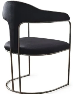 Casa Padrino Luxus Art Deco Esszimmer Stuhl 6er Set mit Armlehnen Schwarz / Bronze 60 x 58 x H. 92 cm - Esszimmer Möbel - Restaurant Möbel - Art Deco Möbel - Luxus Möbel