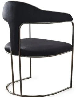 Casa Padrino Luxus Art Deco Esszimmer Set Schwarz / Weiß / Bronze - 1 Ausziehbarer Esstisch & 6 Esszimmerstühle mit Armlehnen - Esszimmer Möbel - Art Deco Möbel - Luxus Möbel