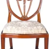 Casa Padrino Luxus Art Deco Esszimmerstuhl Braun / Gold 58,4 x 50,8 x H. 99,1 cm - Eleganter Massivholz Stuhl mit Muster - Art Deco Esszimmer Möbel