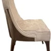 Casa Padrino Luxus Art Deco Esszimmer Stuhl Set Beige / Dunkelbraun Hochglanz - Küchen Stühle 6er Set - Edle Art Deco Esszimmer Möbel