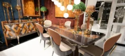Casa Padrino Luxus Art Deco Esszimmer Set - Esstisch & 8 Stühle