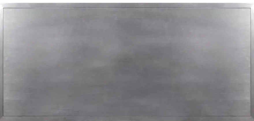 Casa Padrino Luxus Art Deco Esstisch Schwarz / Silber 240 x 110 x H. 78 cm - Edler Esszimmertisch - Art Deco Esszimmer Möbel