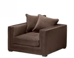 Casa Padrino Luxus Art Deco Hotelsessel in Havana Braun, 112 x 106 x 83 cm
