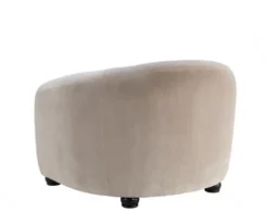 Casa Padrino Luxus Art Deco Hotelsessel, bequemer Loungesessel aus Samt in Grau, 105 x 93 x 78 cm