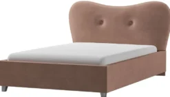 Casa Padrino Luxus Art Deco Kinderbett Rosa / Silber 168 x 216 x H. 100 cm - Massivholz Bett mit Kopfteil - Kinderzimmer Möbel - Kinder Möbel - Art Deco Möbel - Luxus Möbel - Luxus Einrichtung
