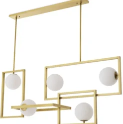 Casa Padrino Luxus Art Deco Kronleuchter Antik Messingfarben / Weiß Ø 160 x 38 x H. 70,5 cm - Wohnzimmer Kronleuchter - Hotel Kronleuchter - Luxus Qualität