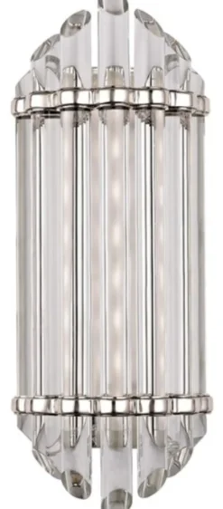 Casa Padrino Luxus Art Deco LED Wandleuchte Silber 16,5 x 10,8 x H. 41,9 cm - Luxus Qualität