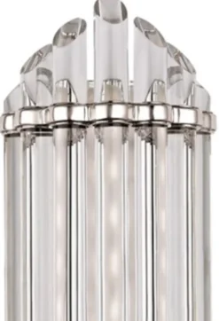 Casa Padrino Luxus Art Deco LED Wandleuchte Silber 16,5 x 10,8 x H. 41,9 cm - Luxus Qualität