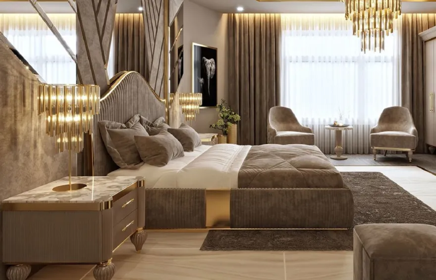 Casa Padrino Luxus Art Deco Nachtkommode Grau / Weiß / Gold 64 x 51 x H. 59 cm - Prunkvoller Massivholz Nachttisch mit 2 Schubladen - Art Deco Schlafzimmer & Hotel Möbel - Luxus Kollektion
