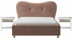 Casa Padrino Luxus Art Deco Nachttisch Weiß 60 x 40 x H. 56 cm - Verspiegelter Beistelltisch mit Schublade - Schlafzimmer Möbel - Kinderzimmer Möbel - Art Deco Möbel - Luxus Möbel