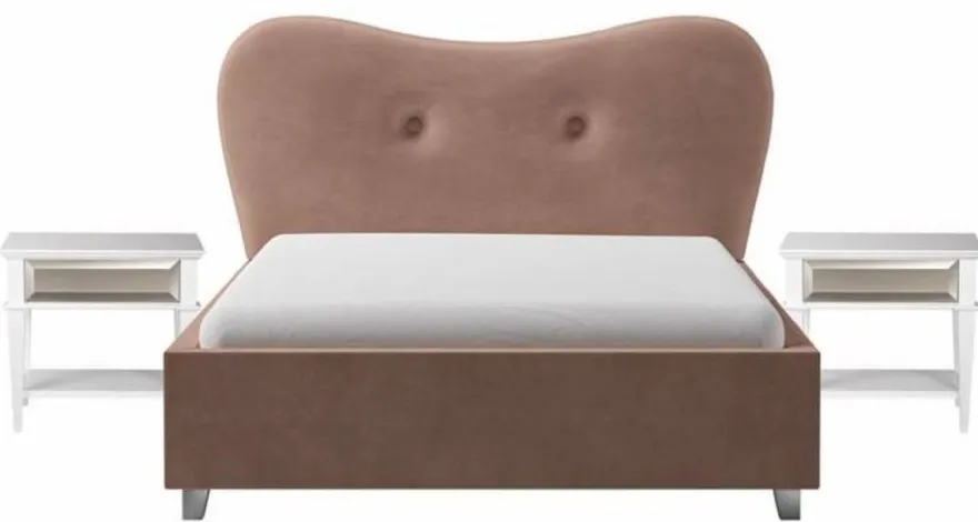 Casa Padrino Luxus Art Deco Nachttisch Weiß 60 x 40 x H. 56 cm - Verspiegelter Beistelltisch mit Schublade - Schlafzimmer Möbel - Kinderzimmer Möbel - Art Deco Möbel - Luxus Möbel