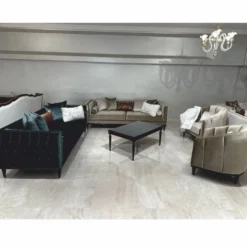 Casa Padrino Luxus Art Deco Samt Sessel Olivgrün / Dunkelbraun - Wohnzimmer Möbel