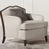 Casa Padrino Luxus Art Deco Sessel Grau / Dunkelbraun - Handgefertigter Wohnzimmer Sessel - Wohnzimmer Möbel - Art Deco Möbel - Luxus Möbel - Luxus Qualität - Made in Italy