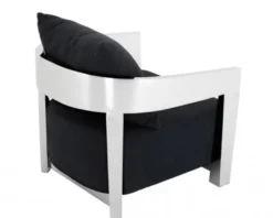 Casa Padrino Luxus Art Deco Sessel, Edelstahl und Stoff in Panama Schwarz, 74 x 76 x 76 cm