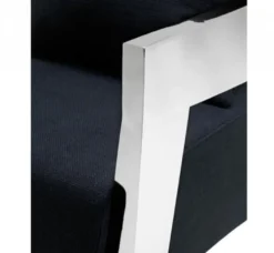 Casa Padrino Luxus Art Deco Sessel, Edelstahl und Stoff in Panama Schwarz, 74 x 76 x 76 cm