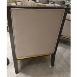 Casa Padrino Luxus Art Deco Sessel Grau / Braun / Gold H. 109 cm - Wohnzimmer Möbel