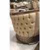 Casa Padrino Luxus Art Deco Sofa Gold / Kupfer / Grau 240 cm - Wohnzimmer Möbel