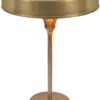 Casa Padrino Luxus Art Deco Tischleuchte Antik Messing Ø 38 x H. 53 cm - Runde Messing Schreibtischleuchte - Luxus Leuchten - Luxus Interior
