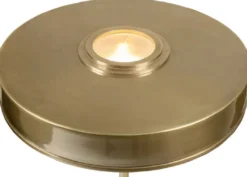 Casa Padrino Luxus Art Deco Tischleuchte Antik Messing Ø 38 x H. 53 cm - Runde Messing Schreibtischleuchte - Luxus Leuchten - Luxus Interior
