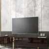 Casa Padrino Luxus Art Deco TV Schrank Dunkelbraun Hochglanz / Gold - Edler Wohnzimmer Fernsehschrank mit 6 Türen - Art Deco Möbel
