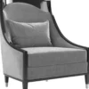 Casa Padrino Luxus Art Deco Wohnzimmer Sessel Grau / Schwarz / Silber 80 x 85 x H. 110 cm - Luxus Qualität - Art Deco Möbel