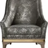 Casa Padrino Luxus Art Deco Wohnzimmer Sessel Silber / Schwarz / Beige / Gold 80 x 83 x H. 97 cm - Art Deco Wohnzimmer Möbel